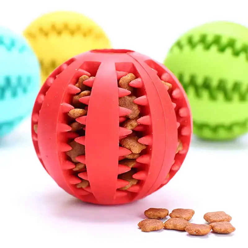 Durable Rubber Chew Balls – Interactive Toy for Dogs & Cats, Teeth Cleaning, Treat Dispenser