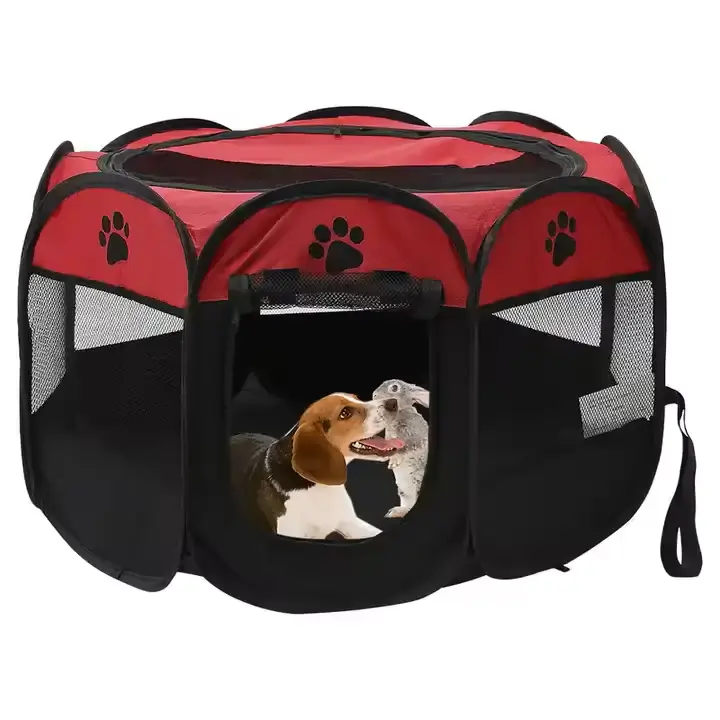 Breathable Folding Pet Playpen: Durable Outdoor Dog House and Bed